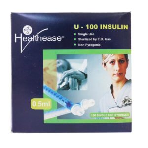 Syringe 0.5ml Insulin x 29g fixed needle